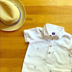 Janie & Jack linen/cotton romper